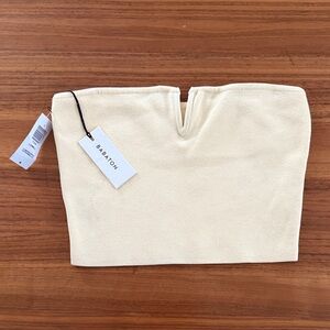 NWT Aritzia Babaton Lonell Strapless V-Notch Tube Top women’s sz M